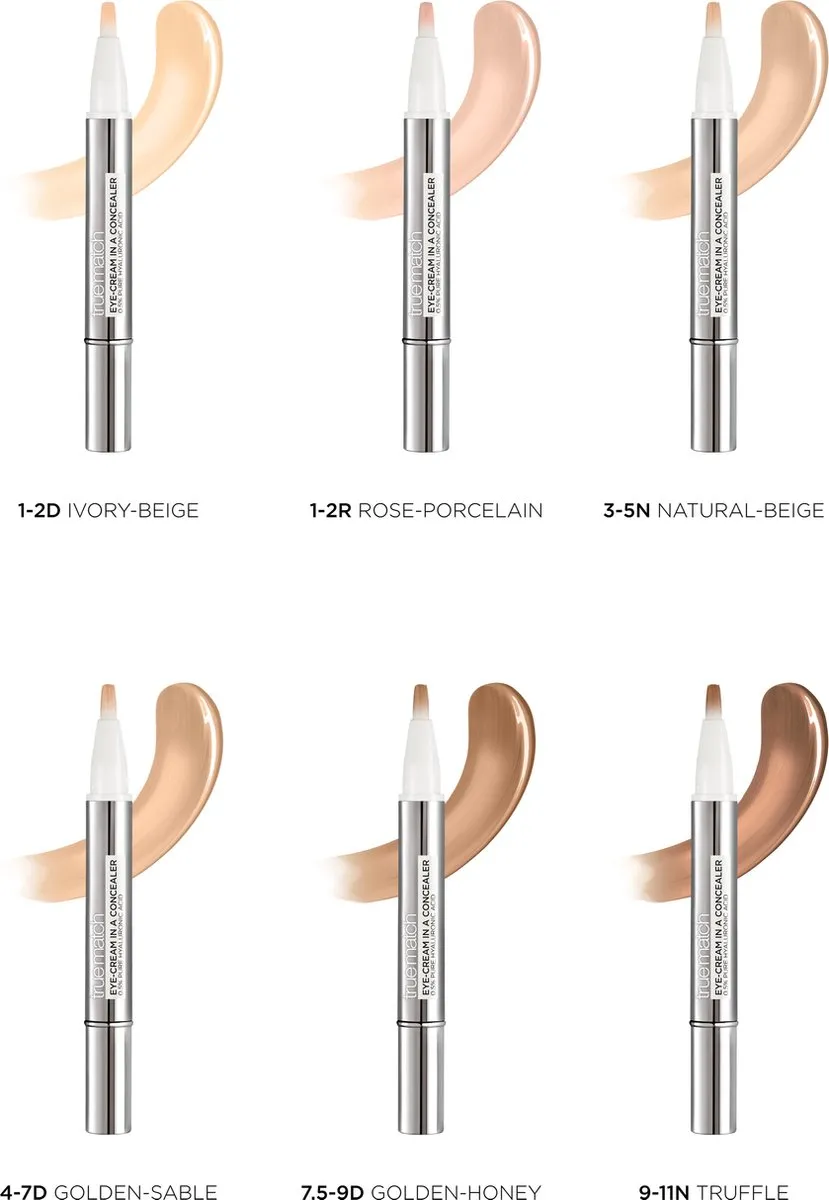L'Oréal Paris True Match Concealer DW1-2 Ivory Beige - 4ml