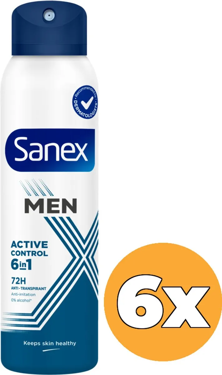 Sanex Men Deodorant Spray 72H Active Control - 6x150ml - afbeelding 6 van 6