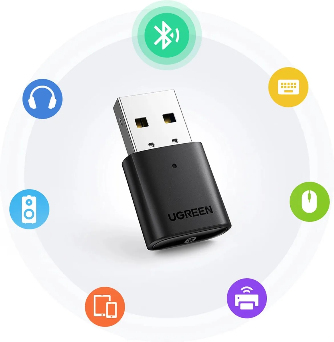 Ugreen Bluetooth 5.0 USB-A-adapter CM390 - Zwart