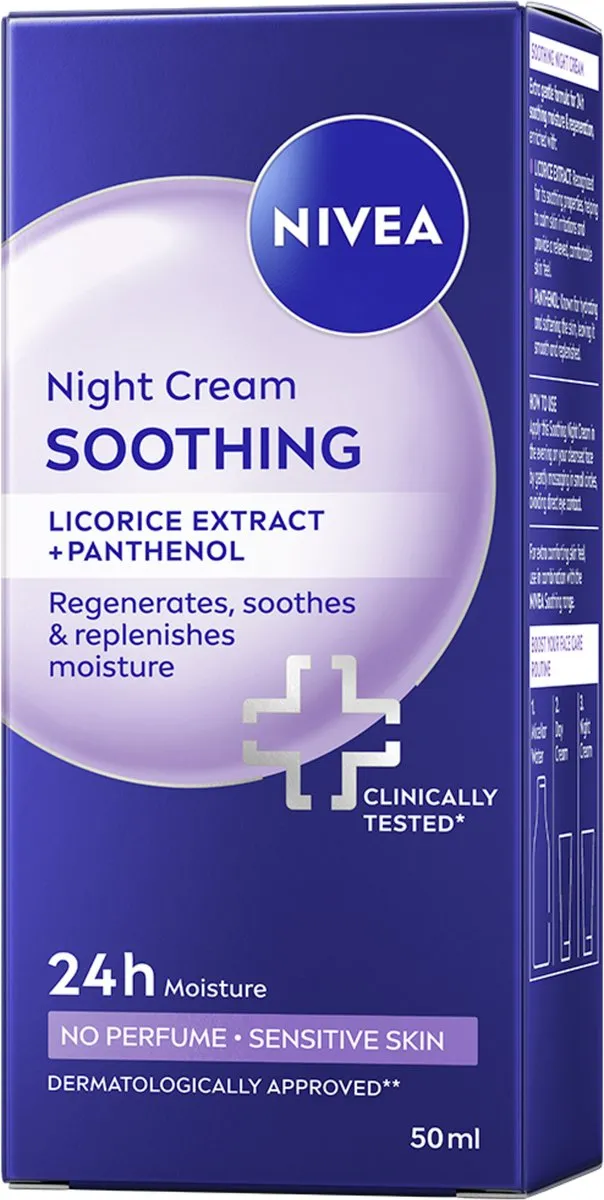 NIVEA Verzachtende Nachtcrème Gevoelige Huid - 3x50ml