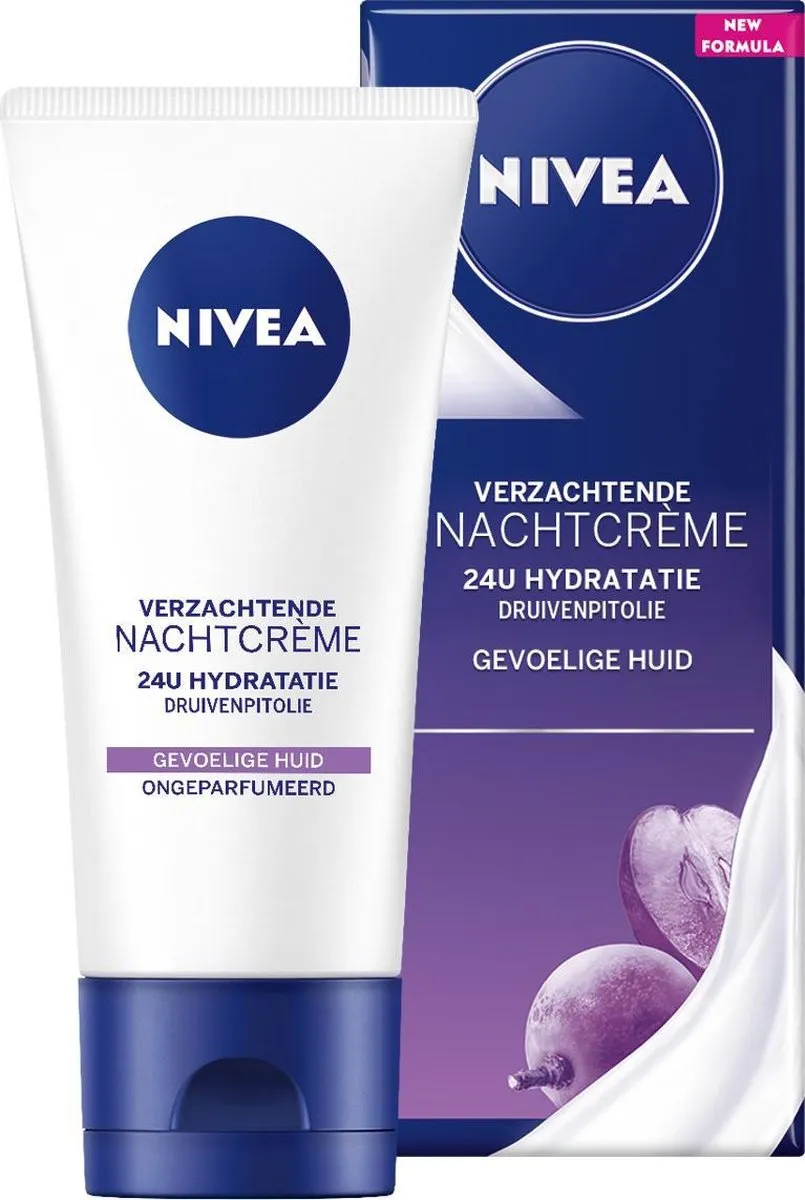 NIVEA Verzachtende Nachtcrème Gevoelige Huid - 3x50ml