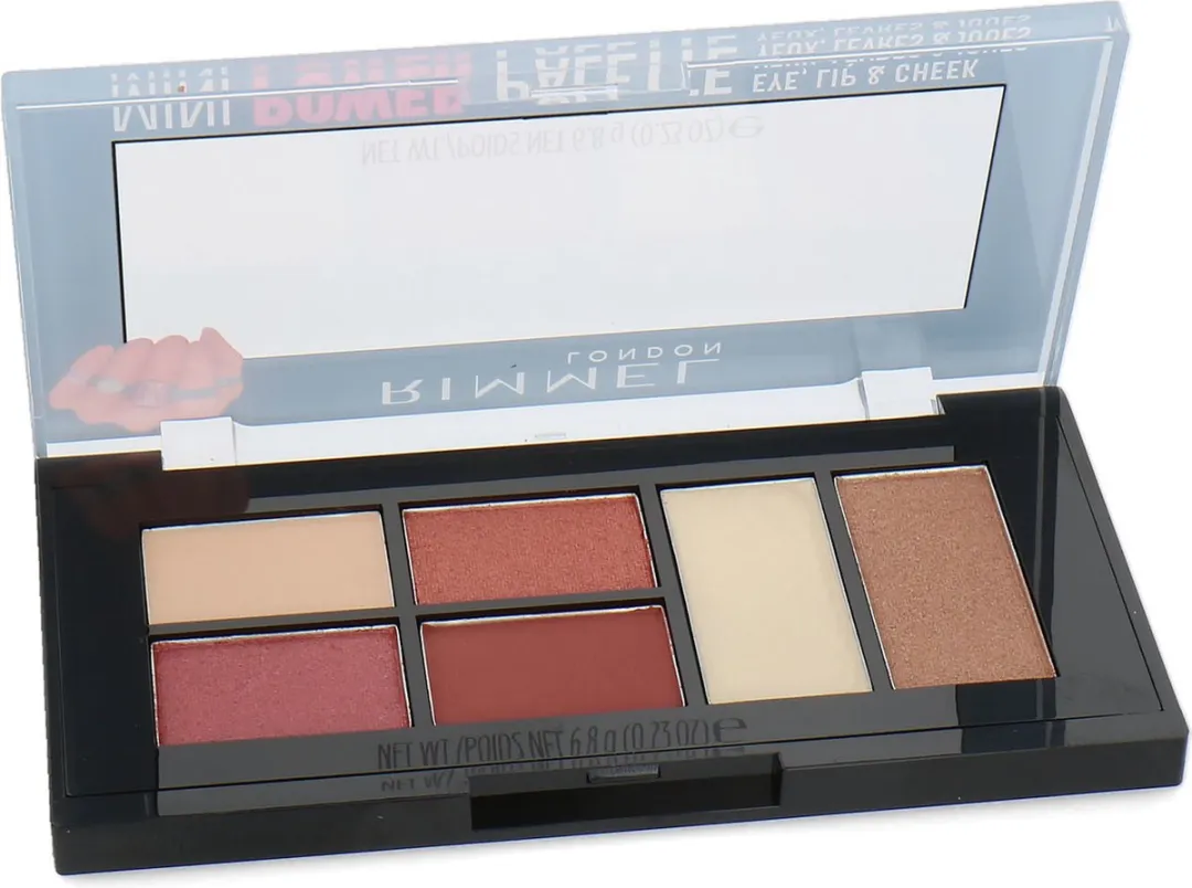 Rimmel London Mini Power Palette Fierce - 68g - 6 Stuks