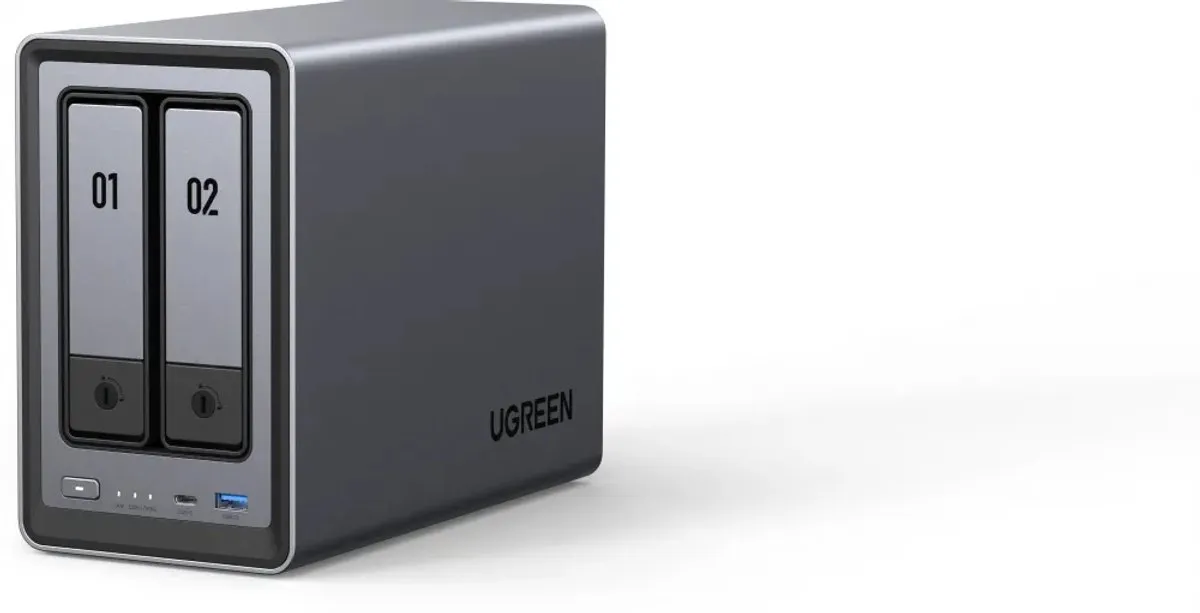 UGREEN NASync DXP2800 NAS-server 2 bays - Intel N100 8GB DDR5 - Max 64TB - Zwart - afbeelding 6 van 6