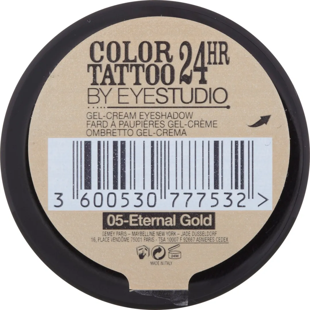Maybelline Color Tattoo 24H Eternal Gold Oogschaduw 4g - afbeelding 6 van 6