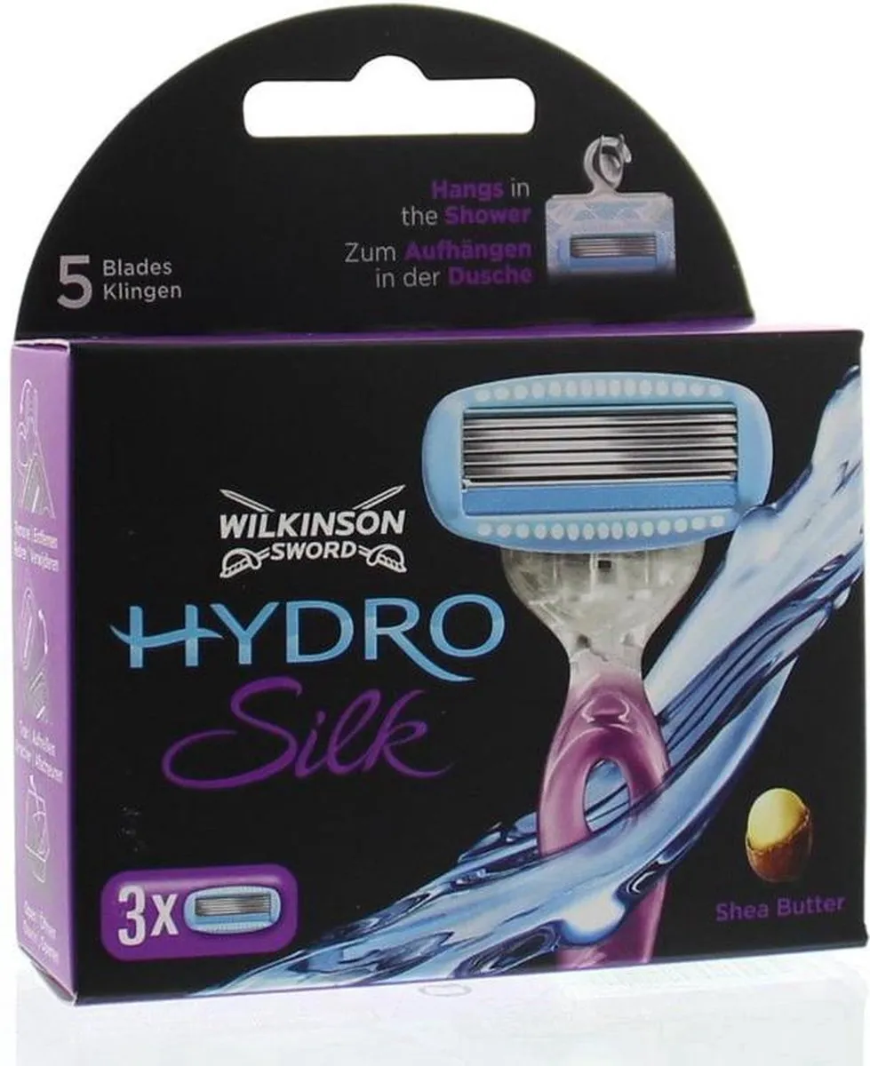 Wilkinson Sword HYDRO Silk Vrouwen Scheermesjes - 15 Stuks (3x5) - Blauw/Paars/Zilver