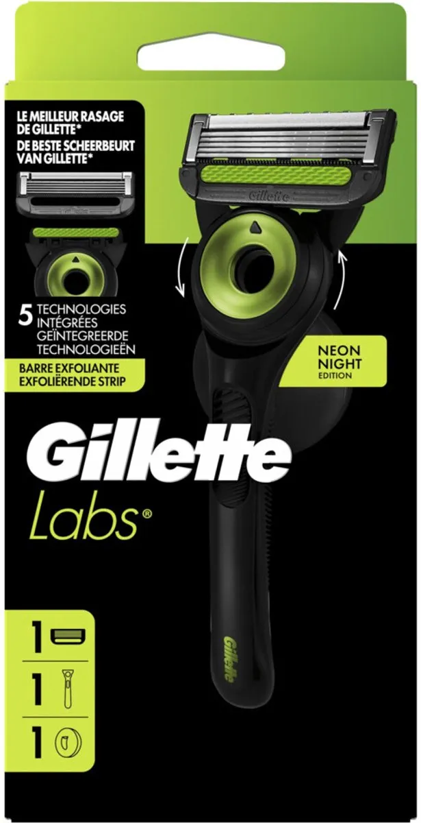 Gillette Labs Scheersysteem Neon Night - 5 Bladen