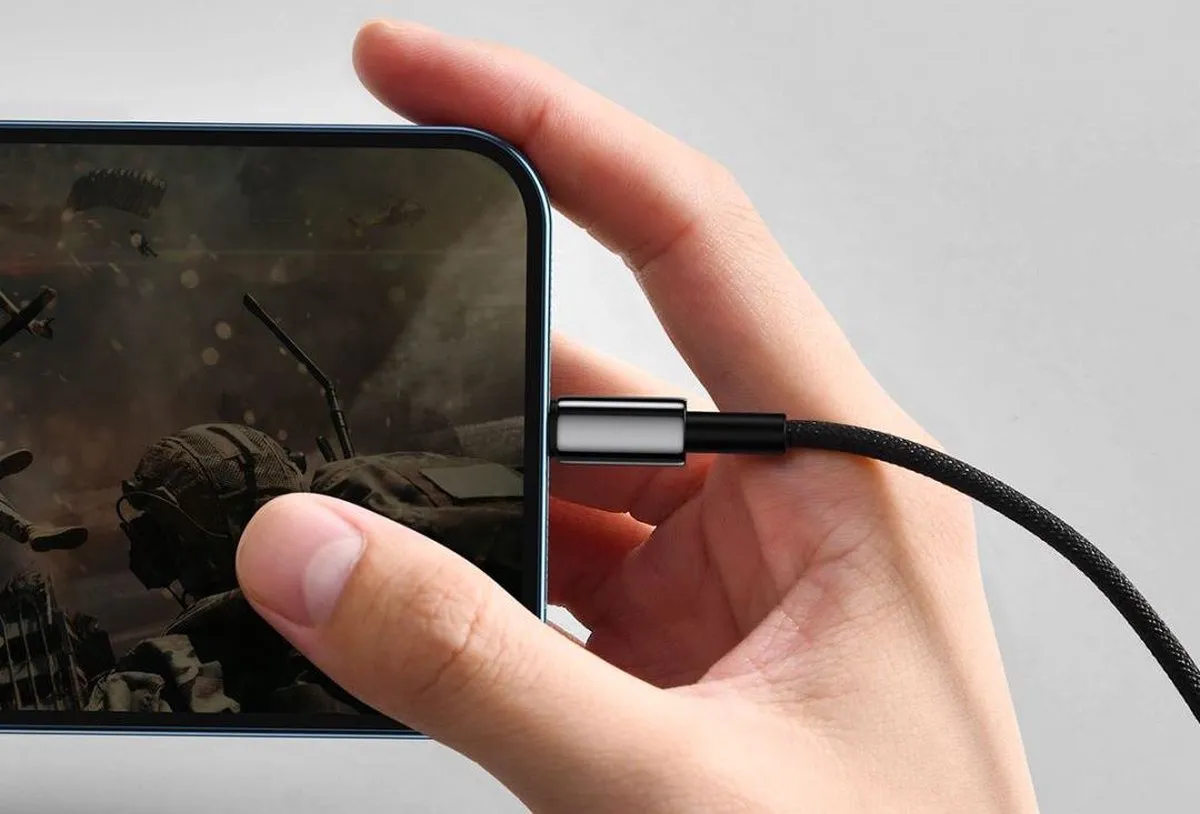 Baseus Tungsten CALWJ-01 USB-Lightningkabel 2,4A - Zwart