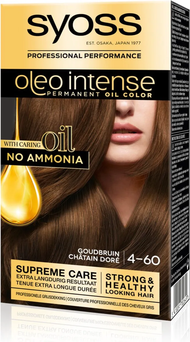 SYOSS Oleo Intense 4-60 Goudbruin Haarverf - 3 Stuks