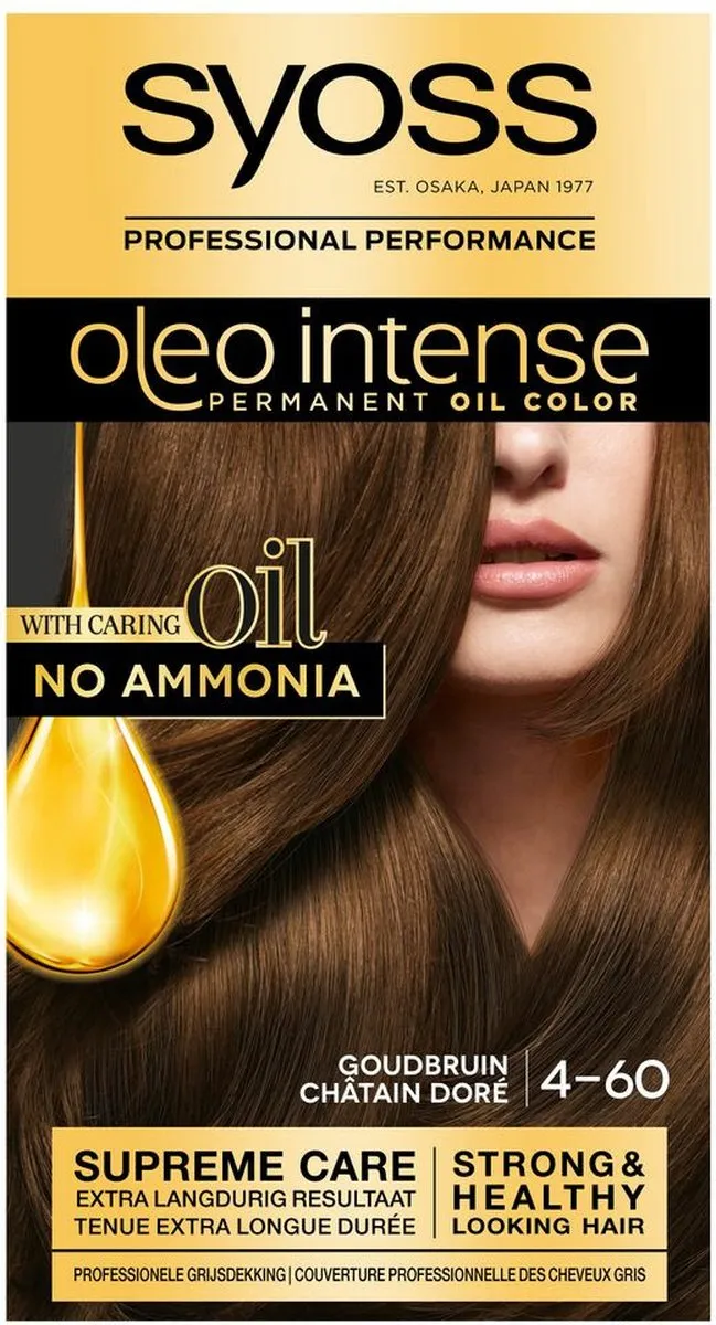 SYOSS Oleo Intense 4-60 Goudbruin Haarverf - 3 Stuks - afbeelding 6 van 6