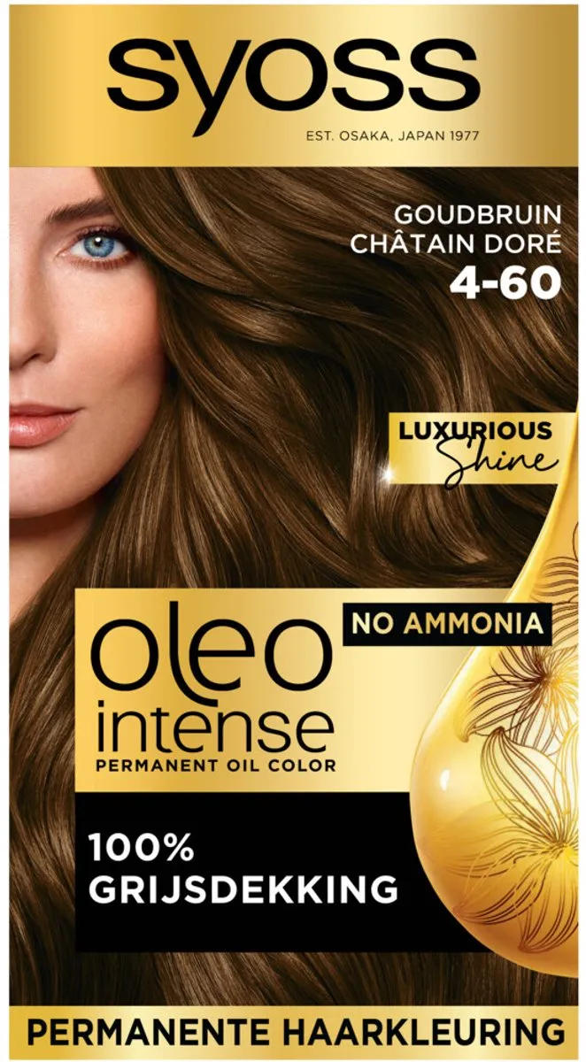 SYOSS Oleo Intense 4-60 Goudbruin Haarverf - 3 Stuks