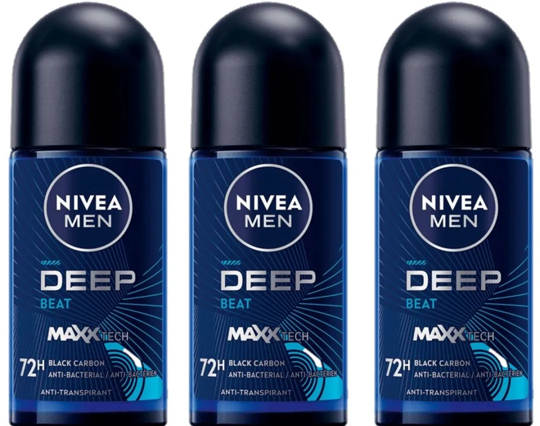NIVEA Men Deep Black Carbon Beat Deo Roller