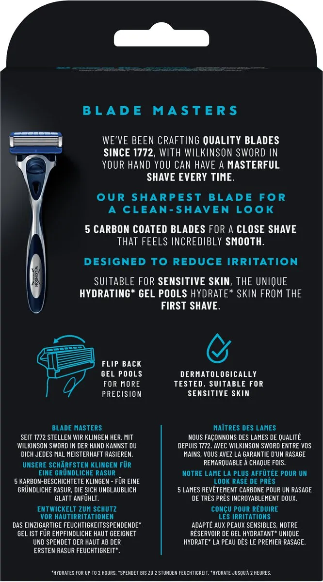 Wilkinson Sword Hydro 5 Scheersysteem - Blauw - 10 Stuks