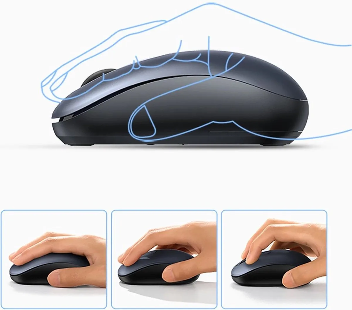 Draadloze - USB-muis - 2,4GHz Ugreen MU105 - marineblauw