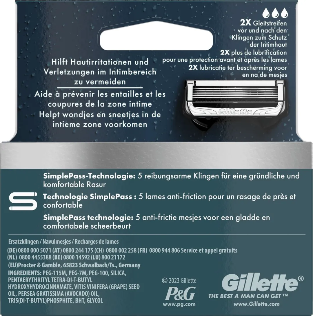 Gillette Intimate 5 Bladen - 3 Stuks - Zwart - afbeelding 6 van 6