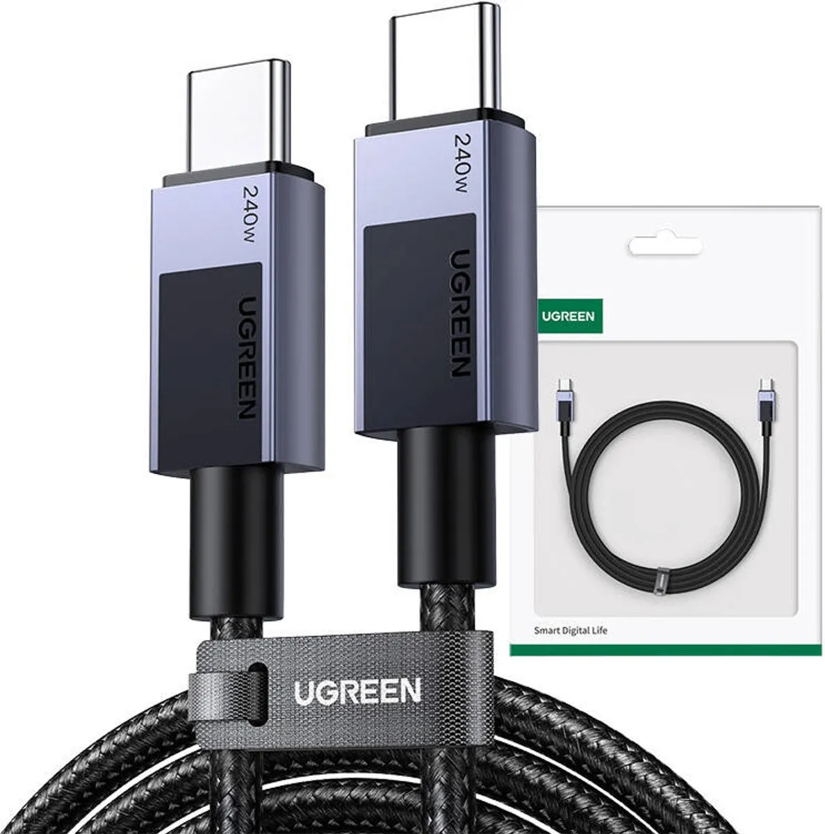 Ugreen USB-C naar USB-C PD Oplaadkabel 2m - Grijs