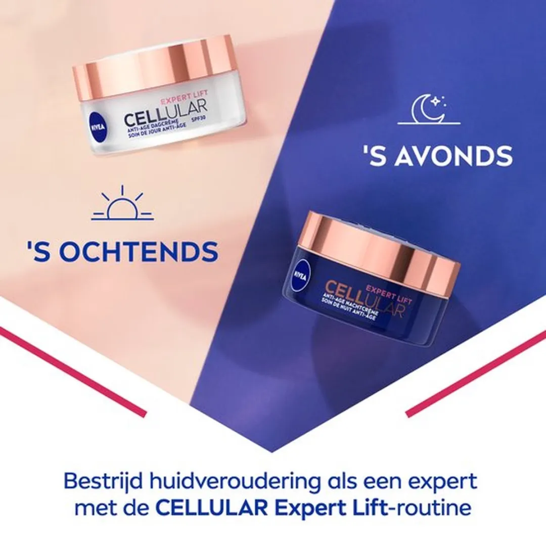 NIVEA Cellular Expert Lift Anti-Age Nachtcrème - 3x50ml