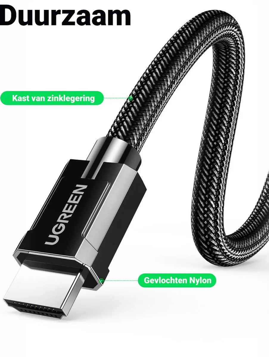 Ugreen HDMI 2.1 Kabel 8K 60Hz 3m - Grijs