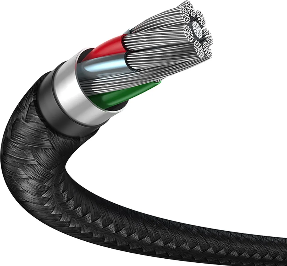 Baseus USB 3.0 Male naar Female Kabel 1m - 2A - Zwart