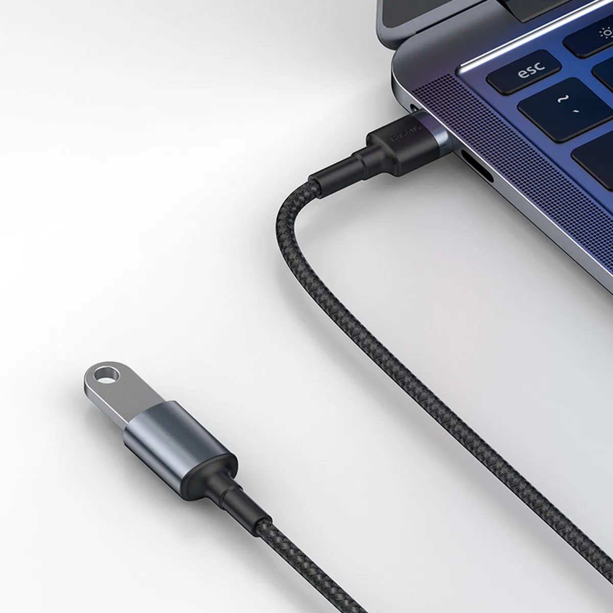 Baseus USB 3.0 Male naar Female Kabel 1m - 2A - Zwart