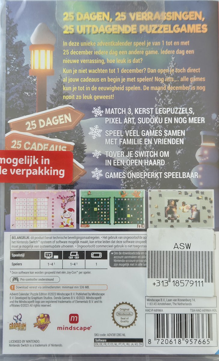 Nintendo SWITCH Adventskalender Game