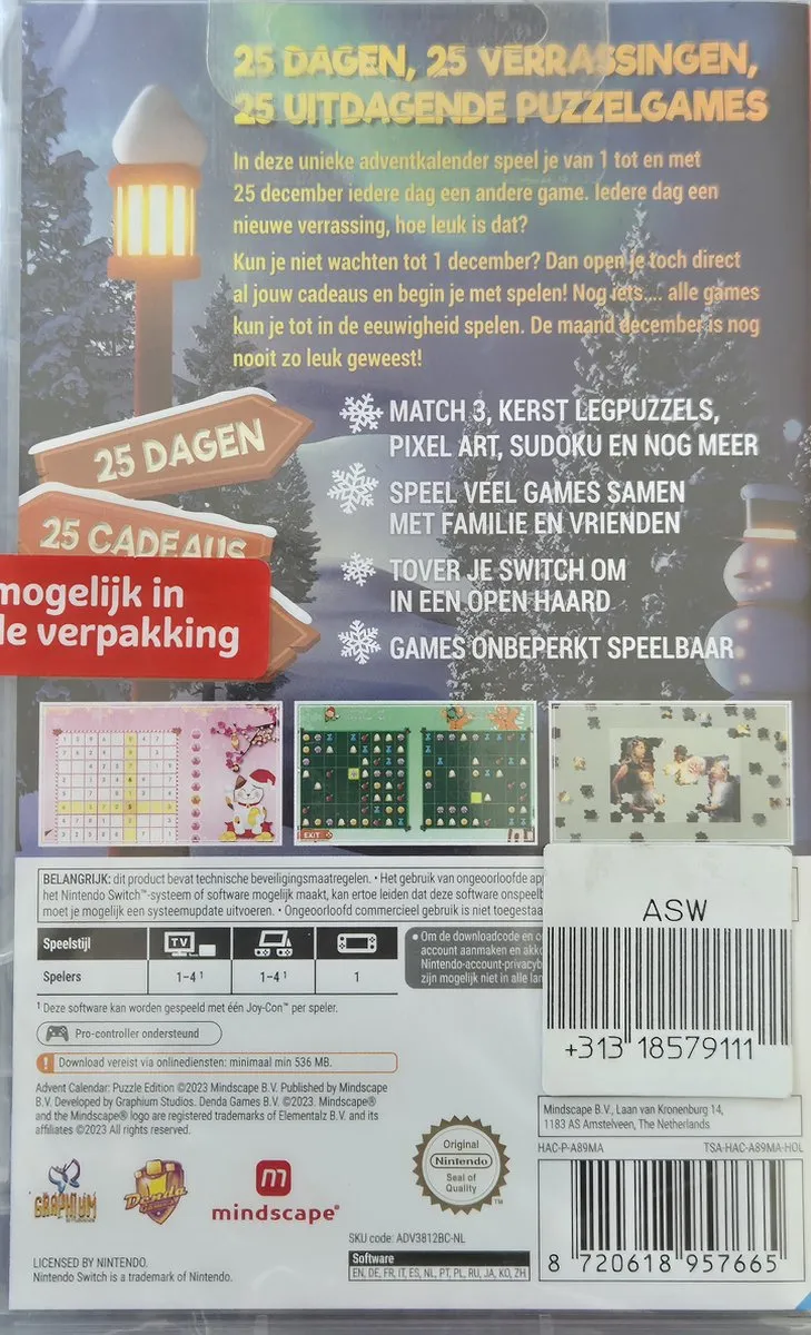 Nintendo Switch Adventskalender Game - Downloadcode