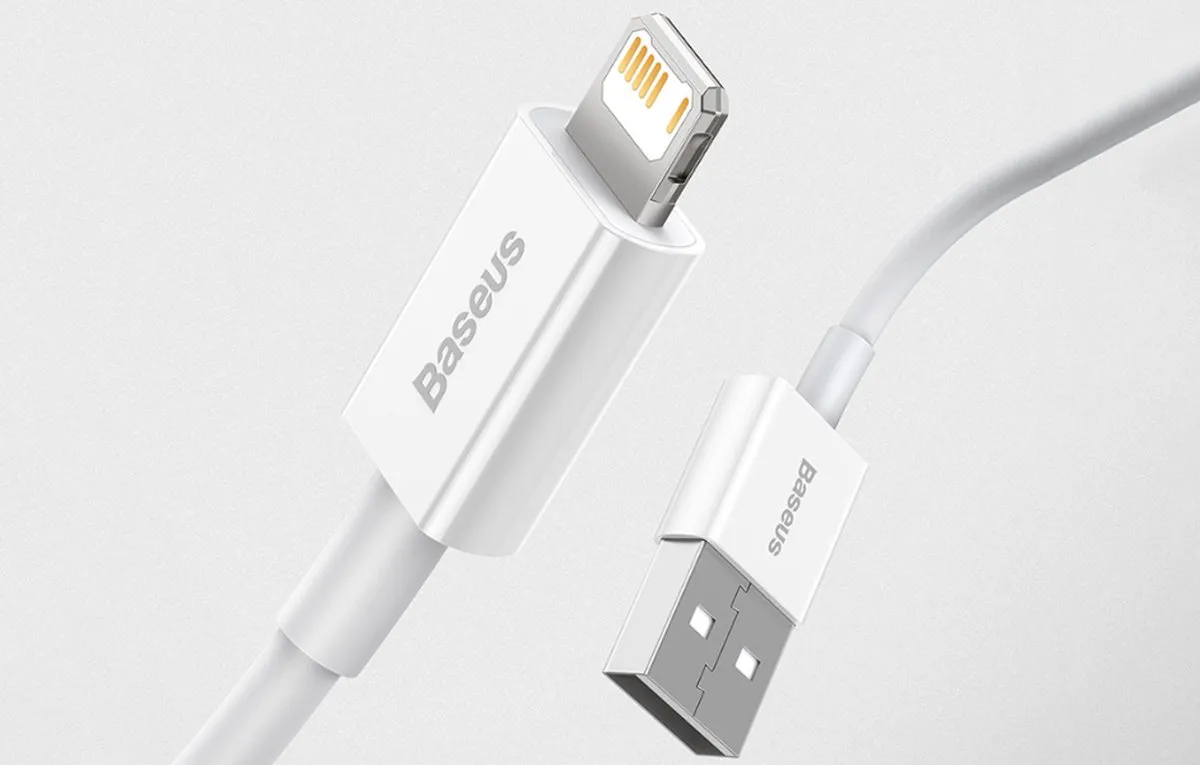 Baseus CALYS-02 USB naar Lightning Kabel 2,4A - Wit