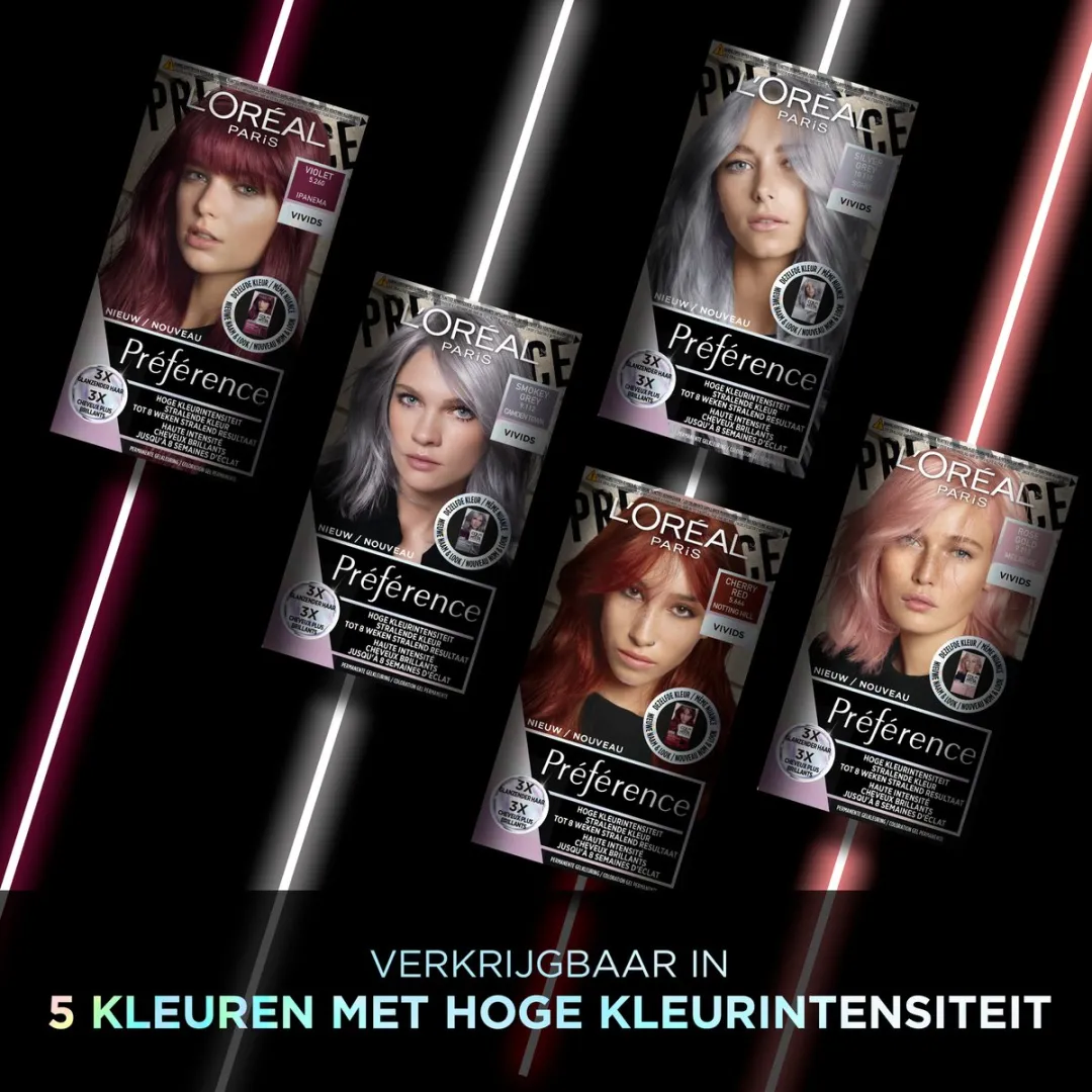 L'Oréal Paris Préférence Vivids 5.664 Permanente Haarkleuring - Cherry Red Notting Hill