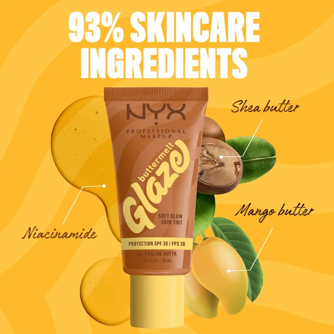 NYX Professional Makeup Buttermelt Glaze Praline Butta Foundation SPF 30 - 30ml