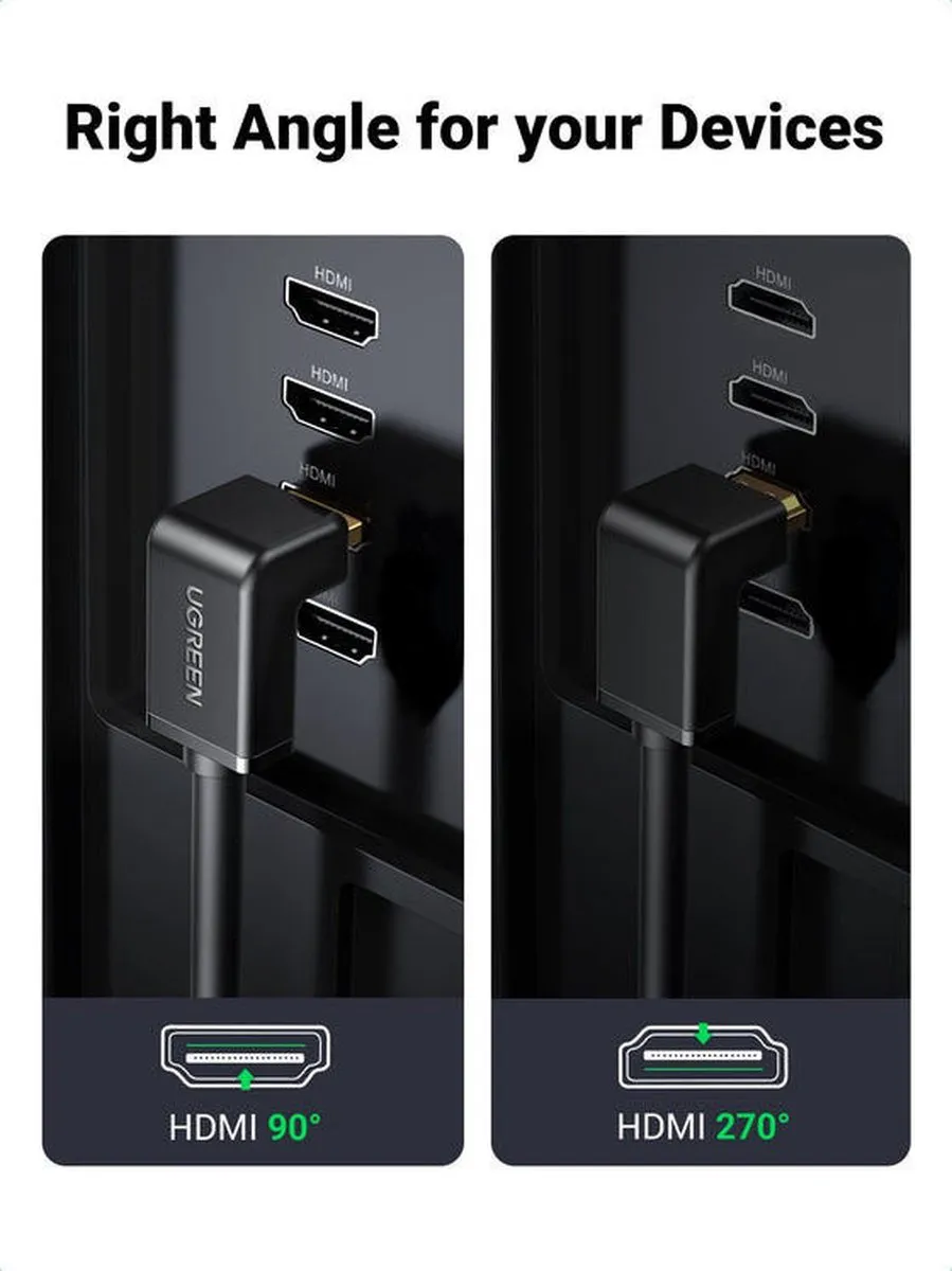 Ugreen Haakse HDMI-kabel 4K 2m - HD103