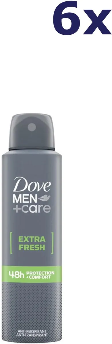 Dove Men+Care - Deodorant - Spray - Extra Fresh - 150ml x 6