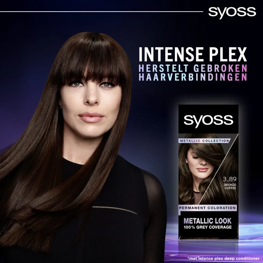 SYOSS Metallics 3-89 Bronze Coffee Permanente Haarverf - 3x115ml