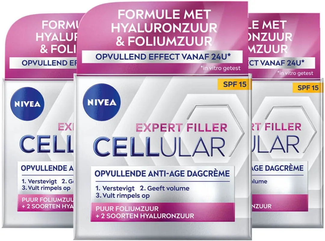 NIVEA Cellular Filler Dagcrème SPF 15 - 150ml (3x50ml)