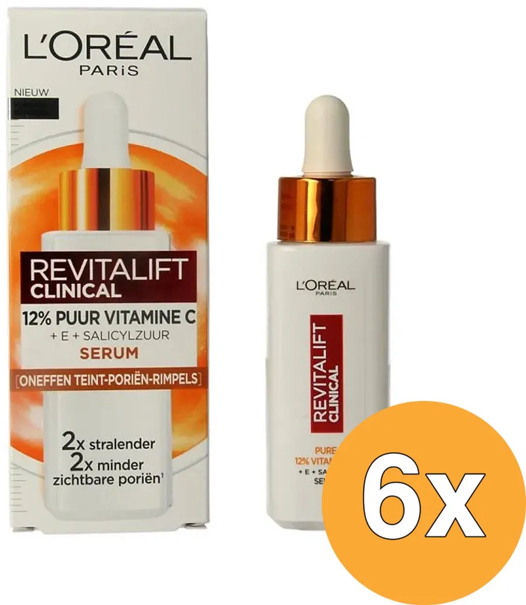 L'Oréal Revitalift Clinical Vitamine C 12% Serum - 6x30ml