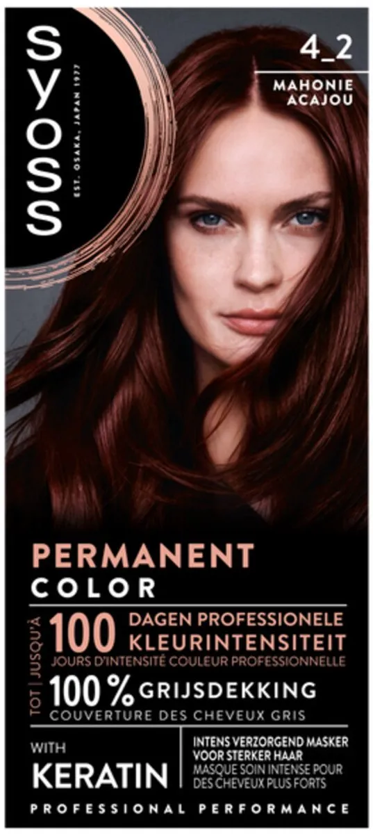SYOSS Coloration 4-2 Mahonie Haarverf - 6 Stuks
