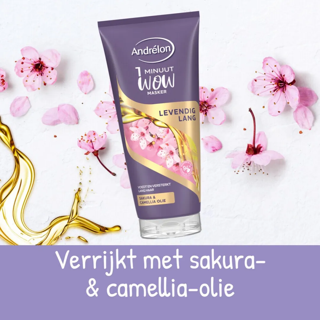 Andrélon WOW Masker Levendig Lang 180ml