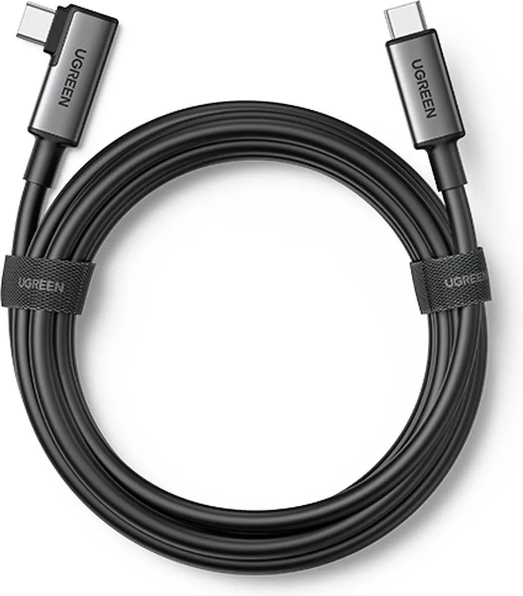 Ugreen US551 Haakse USB-C Kabel 60W 5m - Zwart - afbeelding 6 van 6