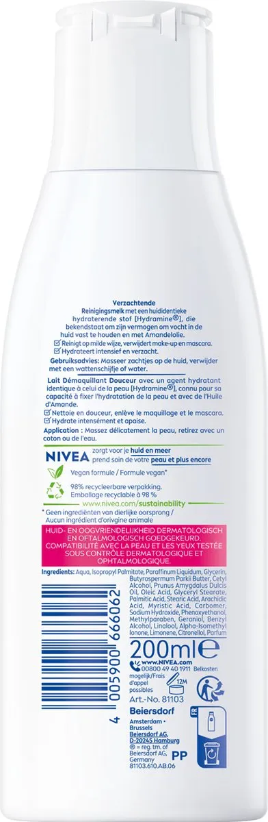 NIVEA Essentials Verzachtende Reinigingsmelk 200ml