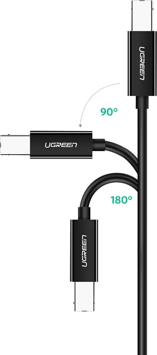 Ugreen Printerkabel USB-C 2.0 - 2m - Zwart