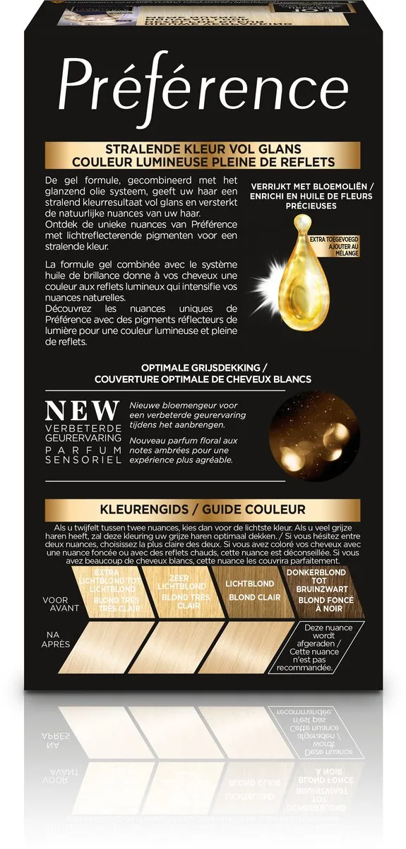 L'Oréal Paris Préférence 10.2 Extra Licht Asblond Permanent Haarkleuring 996ml - afbeelding 6 van 6