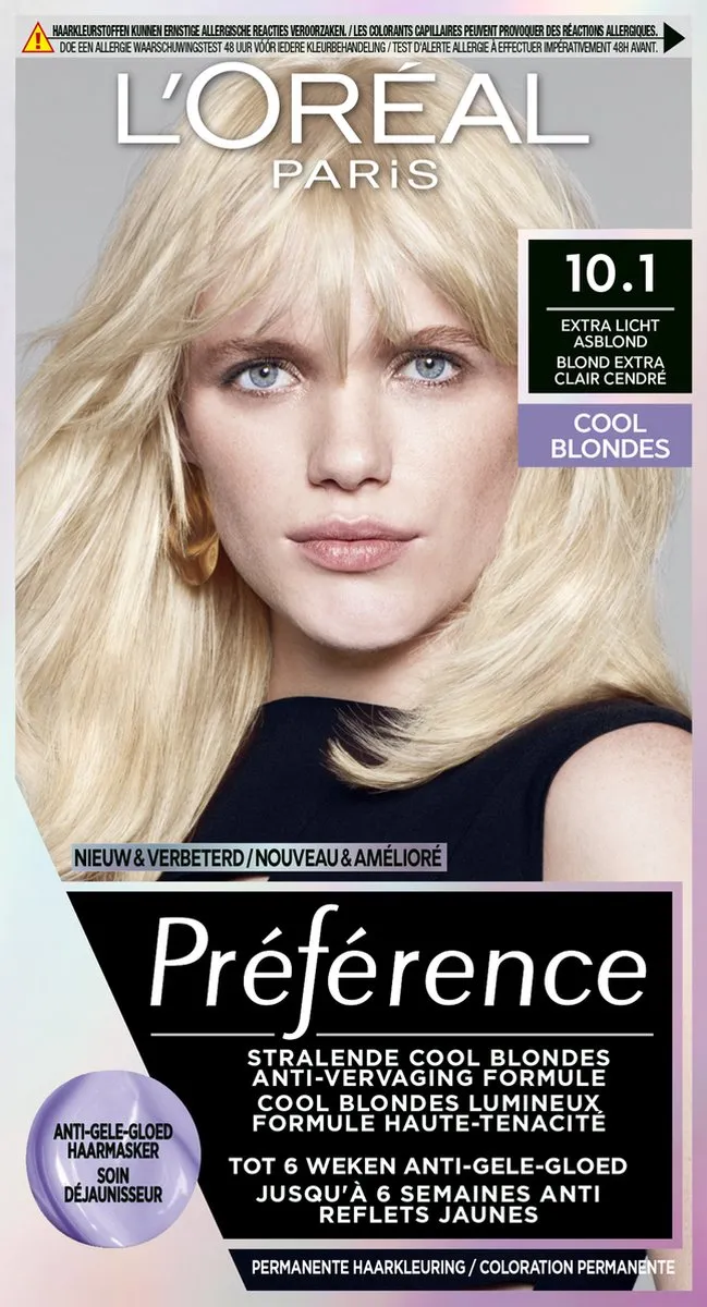 L'Oréal Paris Préférence 10.2 Extra Licht Asblond Permanent Haarkleuring 996ml