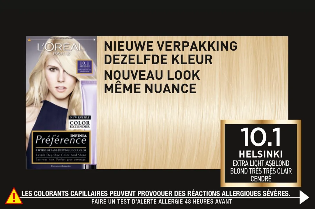 L'Oréal Paris Préférence 10.2 Extra Licht Asblond Permanent Haarkleuring 996ml