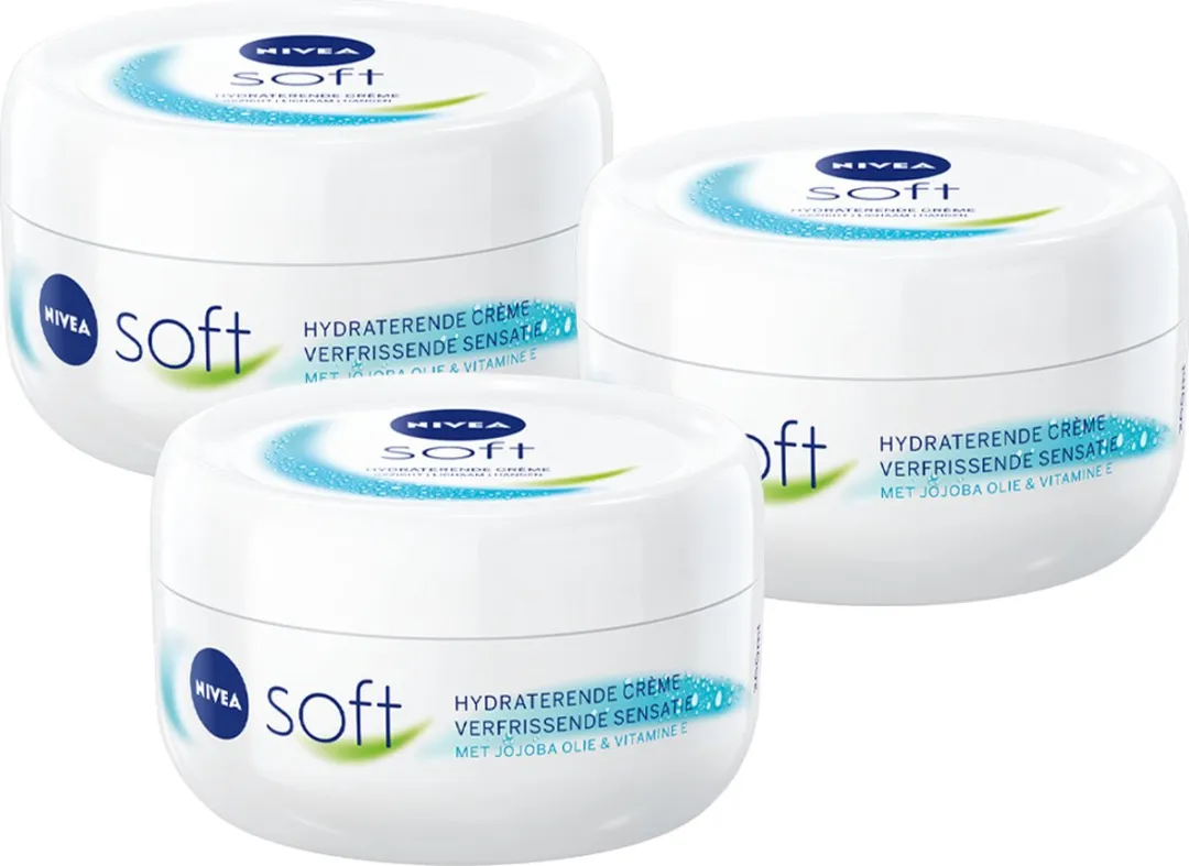 NIVEA Soft Bodycrème 3x200ml