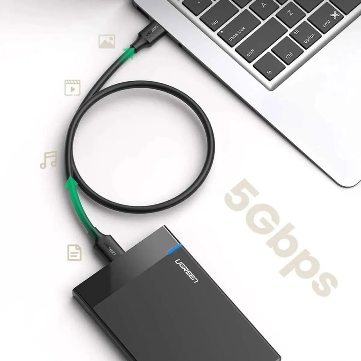 Ugreen USB-A 3.0 naar Micro USB-B Kabel 1m - US130