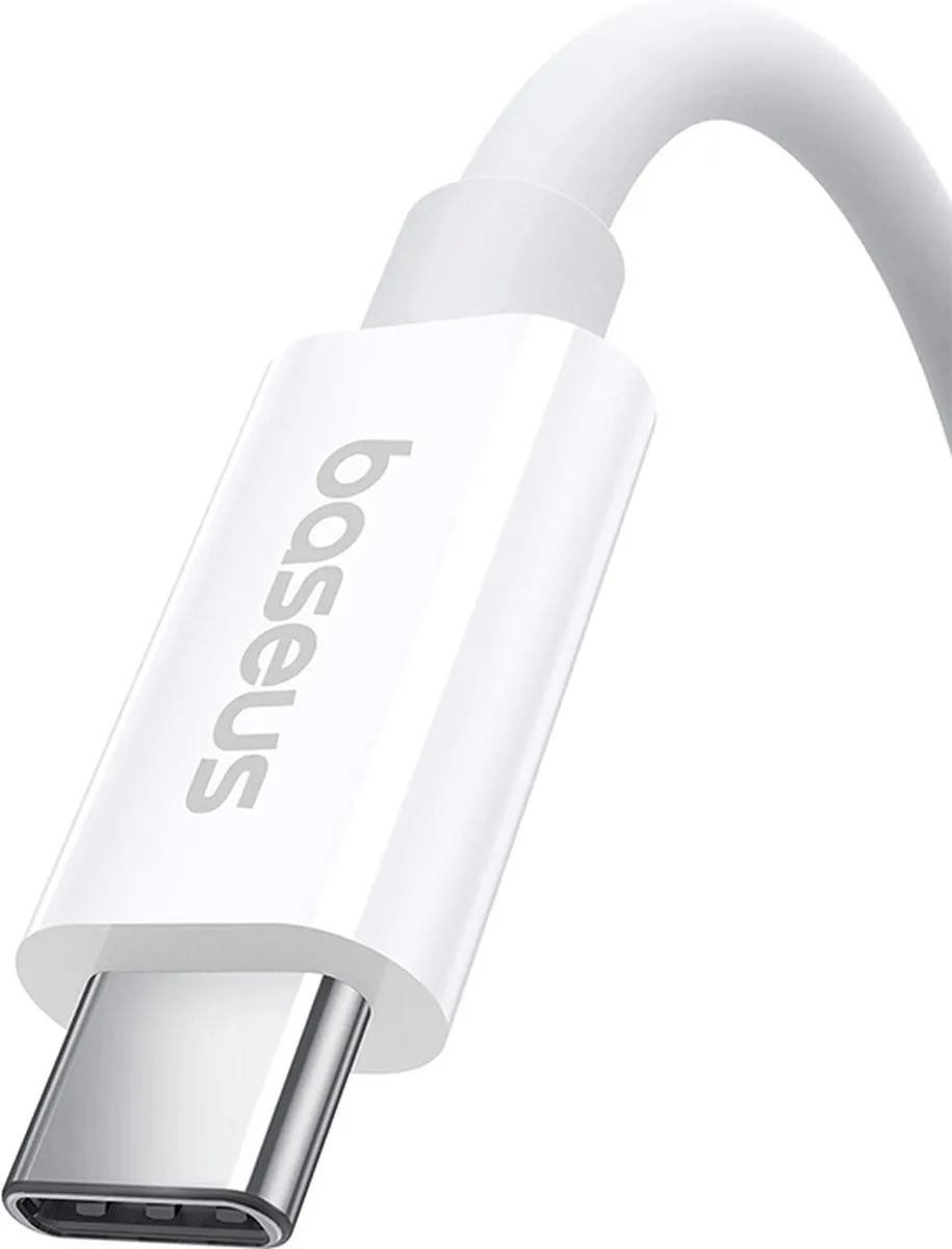 Baseus CB000068 USB-C Kabel 240W PD 8K 1m - Wit - afbeelding 2 van 6