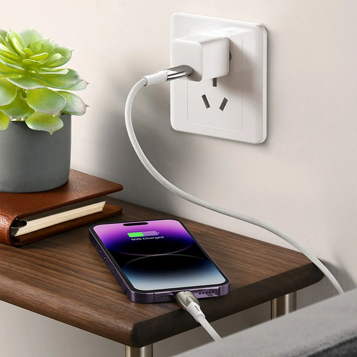 Baseus Glimmer Series USB-A naar Lightning Kabel 2m - 480Mb/s - 2,4A - Zwart