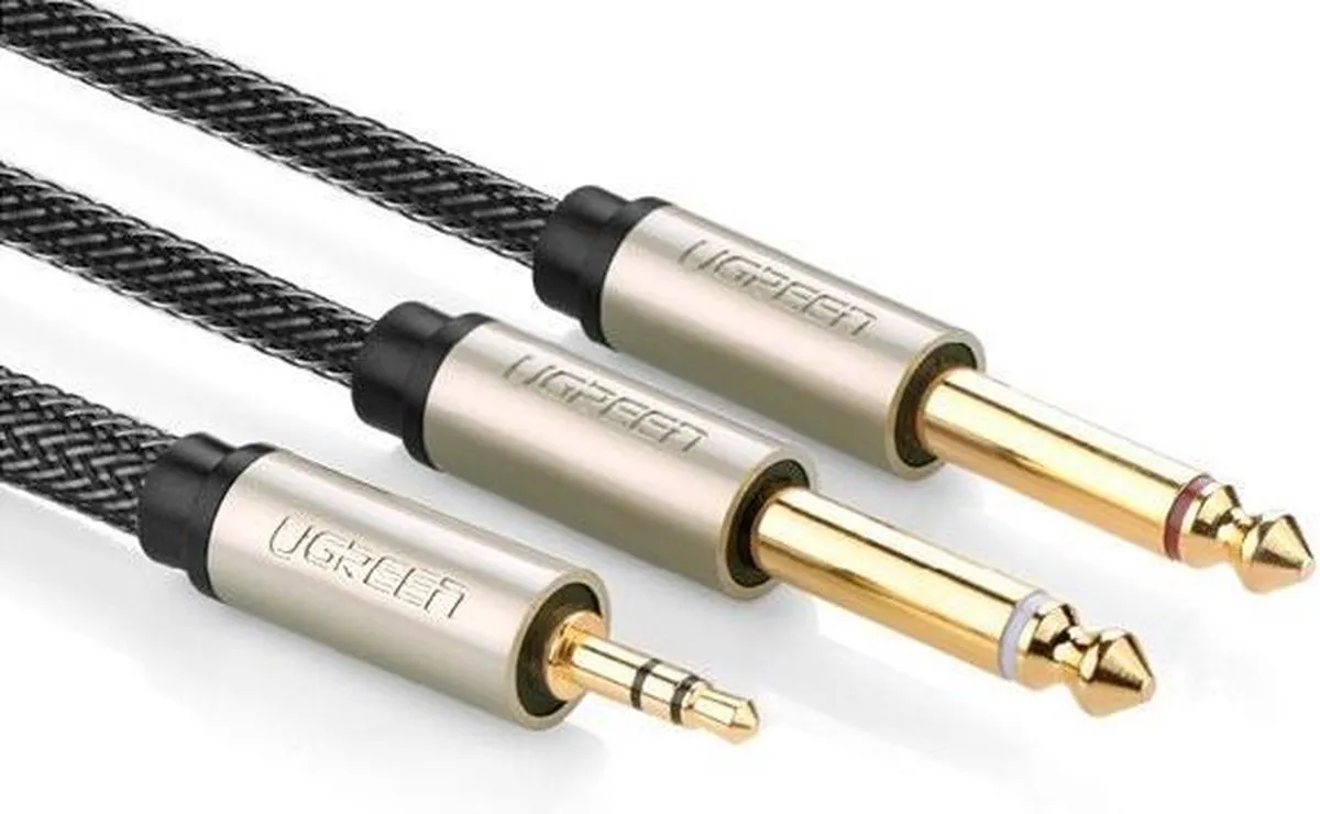 UGREEN Audiokabel 3,5mm naar 6,35mm - 1m - Grijs