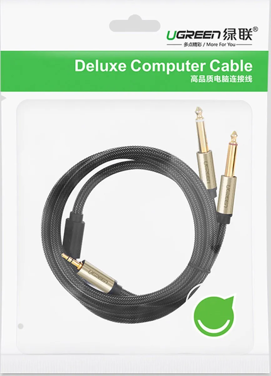 UGREEN Audiokabel 3,5mm naar 6,35mm - 1m - Grijs