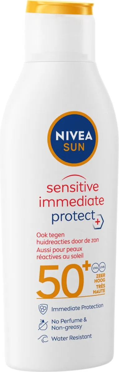 NIVEA SUN Sensitive Immediate Protect Zonnebrand Melk SPF 50+ 200ml