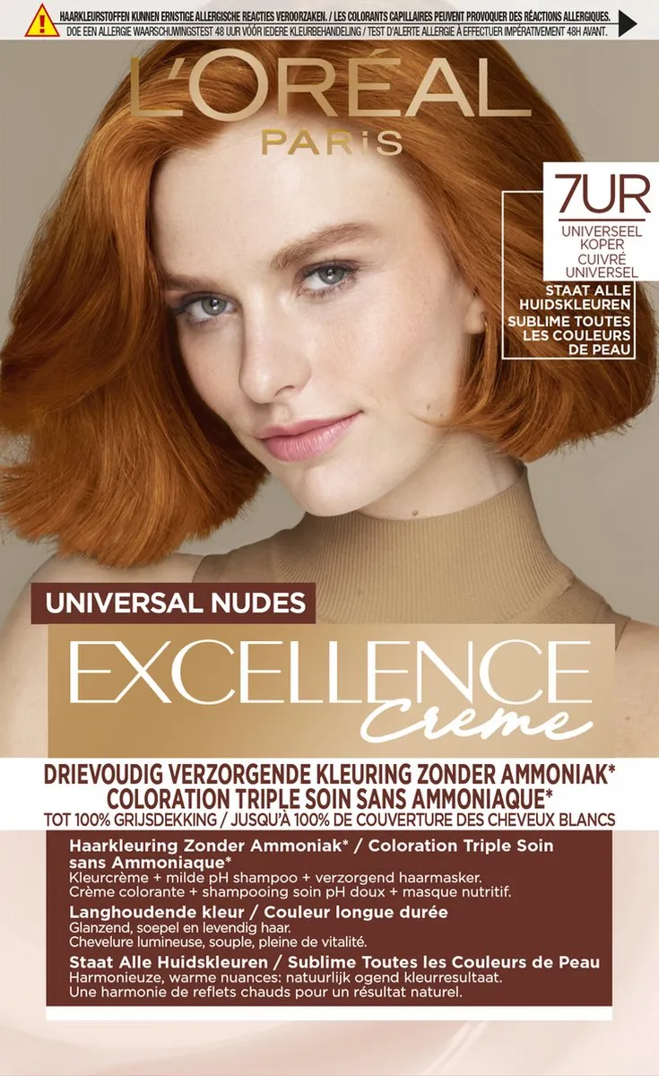 L'Oréal Paris Excellence Crème Universal Nudes Koperrood 7UR