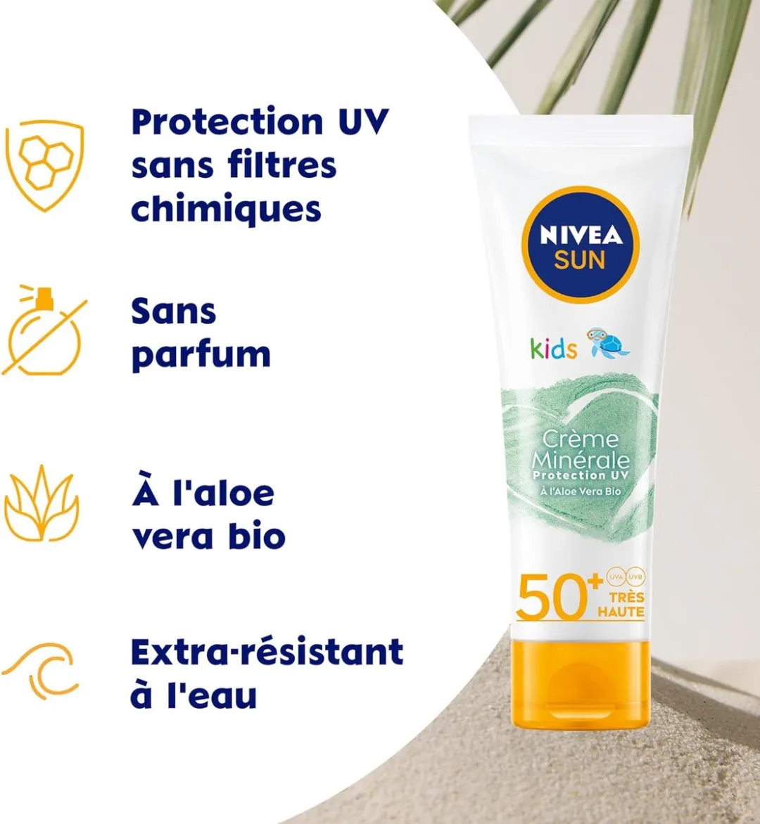 NIVEA SUN Crème Solaire Minérale 50ml - FPS 50+ - Gezicht